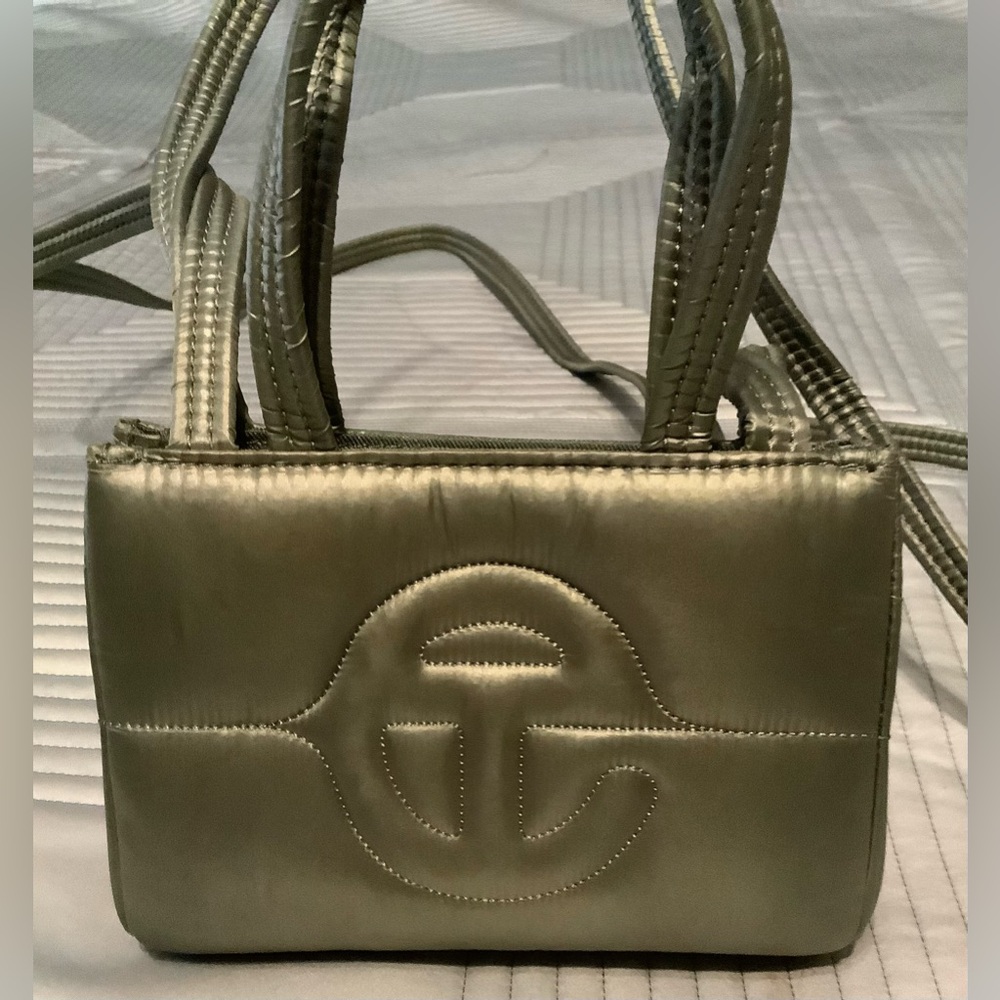 Telfar Olive Green Small Puffer Bag - Picture 2 of 8
